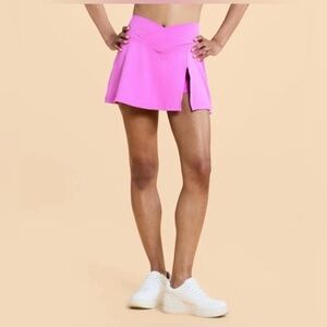 Blogilates Women’s Crisscross Slit Skort S – First Blossom Purple NWT